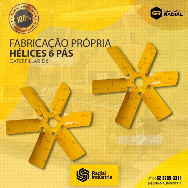 Hélice Caterpillar D6 - 6 pás
