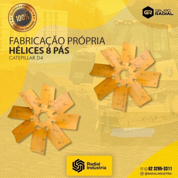 Hélice Caterpillar D4 - 8 pás