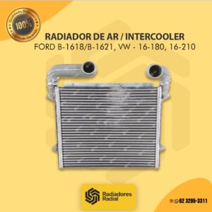 Radiador de Ar / Intercooler Ford B-1618 / B-1621 , VW-16-180, 16-210