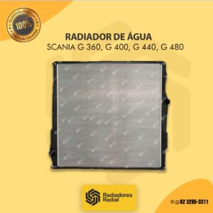 Radiador de Água Scania G360, G400, G440, G480