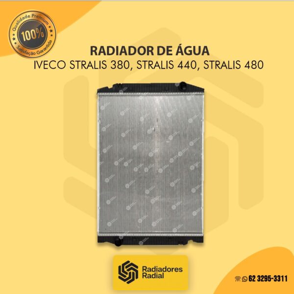 Radiador de Água Iveco 380, Stralis 440, Stralis 480