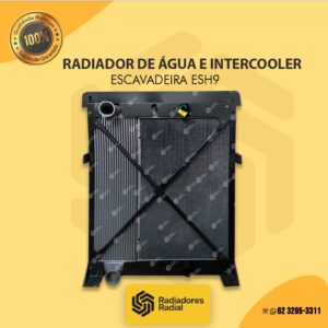 Radiador de Água e Intercooler Escavadeira ESH9