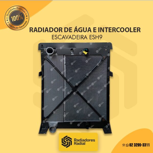 Radiador de Água e Intercooler Escavadeira ESH9